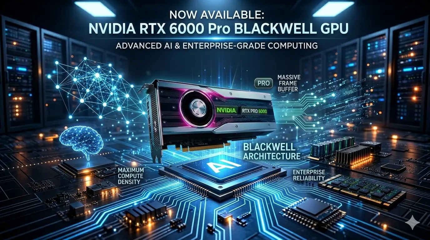 Now Available: NVIDIA RTX 6000 Pro Blackwell GPU for Advanced AI and Enterprise-Grade Computing