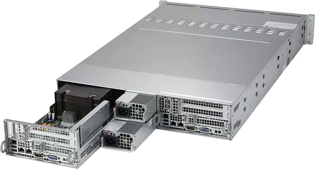 Supermicro SYS-6028TR-DTR 2U Rack Barebone - Intel C612 Chipset - 2X Nodes - 2X Socket LGA 2011-v3